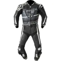 MUGENRACE RC-Max Due Zwart Wit Grijs Geperforeerd 2-Delig Motorpak Maat 48
