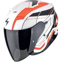 Scorpion EXO-Z1 Vue Zwart Wit Rood Jethelm Maat S
