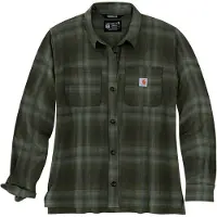 Carhartt Midweight 105574 Overhemden Flannel L/s Plaid Stretch | Maat: L