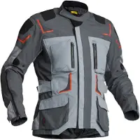 Lindstrands Myrvik Textile Jas Licht Grijs Zwart Oranje Maat 56