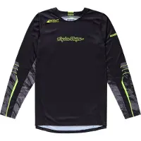 Troy Lee Designs Scout GP Pro Slab, jersey ,Zwart/Grijs/Neon-Geel ,M