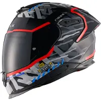 NEXX Y.100R Urbangram Mat Zwart Rood Integraalhelm Maat L