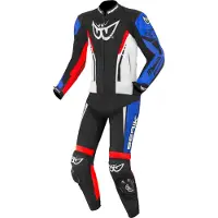 Berik Monza Zwart Wit Rood Blauw 2-Delig Motorpak Maat 50