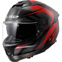 LS2 FF808 STREAM II FURY Zwart Rood-06 Integraalhelm Maat XS