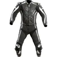 MUGENRACE RC-Viale Due Zwart Wit Geperforeerd 2-Delig Motorpak Maat 58