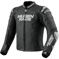MUGENRACE motorjas, zwart, met perforaties, maat 50
