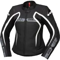 IXS RS-600 1.0 damesmotorfietslerenjas, zwart/wit, maat 46