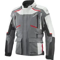 Ixon Midgard Grijs Zwart Rood Waterdichte Textiele Motorjas Maat 3XL