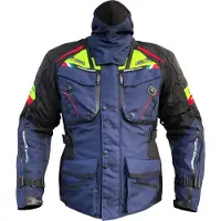 MUGENRACE Mars Blauwe Fluo Gele Waterdichte Textieljas Maat 5XL
