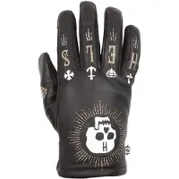 Helstons Kustom Hiver Skull Leren Handschoenen