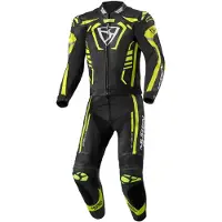 MUGENRACE Predator Zwart Wit Neon Geel Geperforeerd 2-Delig Motorpak Maat 60