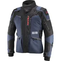 Ixon Odin Marineblauw Zwart Bright Rood Waterdichte Textiele Motorjas Maat XL