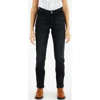 Rokker Rokkertech Mid Straight Dames Zwart Motorjeans Maat L30/W24