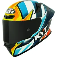 Kyt TT-Revo Tati Replica, integraalhelm ,Wit/Lichtblauw/Geel ,S