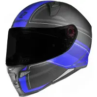 Bogotto FF110 Cinder helm, mat zwart/blauw, maat 2XL (63/64)
