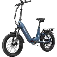 TTGO F7 Elektrische Fiets - 20 Inch Banden - 250W Motor - 48V15Ah Accu - Max Snelheid 25km/u - Max Bereik 100-120 km - Shimano 7 Versnellingen - Blauw