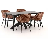 Hartman tuinmeubelen + 10% kassakorting | Hartman Delphine/Sophie Studio 170cm dining tuinset 5-delig