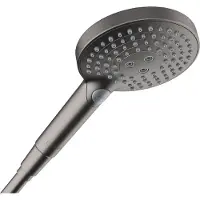 Hansgrohe Handdouche raindance select s powderrain 120 3jet geborsteld zwart chroom
