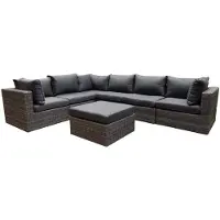 AVH-Collectie Rio hoek loungeset 7-delig antraciet