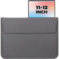 Phreeze 2-in-1 Laptopsleeve 10 tot 12 inch - Vegan Leer - Laptophoes Heren - Laptop Tas Sleeve met Standaard