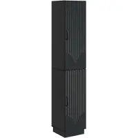 vidaXL Kast Set 2 st Zwart Bewerkt hout