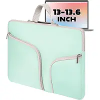 Phreeze Laptophoes 13,6 inch - Mint Groen - Laptoptas Dames - Waterafstotend - Tas Voor Laptop 13 Inch - Hoes met Ritssluiting
