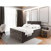 Masseno Boxspring FONDI 180x200 cm met matras en topper, bedkasten - Bruin
