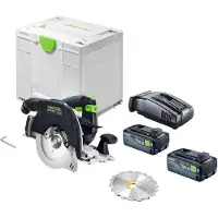Festool HKC 55 KEB-Basic accu-handcirkelzaag 18 V 160 mm borstelloos + 2x accu 8,0 Ah + snellader + Systainer