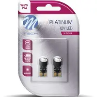 Mtech LED W5W 12V - Platinum - 1x Led diode - Canbus - Wit - Set