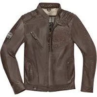 Black-Cafe London Tokio Bruin Leren Motorjas Maat 52