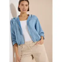 Cecil Dames Denim-look blouson met ritssluiting - Blauw - XL