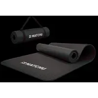 Matchu Sports Fitnessmat zwart - Zwart - 180 cm - 60 cm