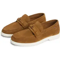 Tommy Hilfiger Instappers 'Flag Plaque' cognac