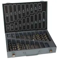 ECEF Serie van "gefreesde" puntjes voor metaal, 170 stuks - 1 tot 10 mm x 0,50