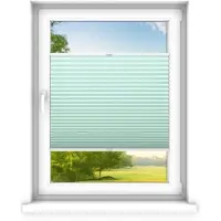 Time4blinds - Plisségordijn zonder boren op maat gemaakt - Vouwgordijn - Plisségordijn privacy en zonwering - Eenvoudige installatie - Kant-en-klaar plisségordijn - 50x150 cm - Munt