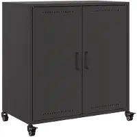 vidaXL Dressoir 68x39x72 cm staal zwart