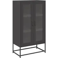 vidaXL Hoge kast 68x39x123 cm staal zwart
