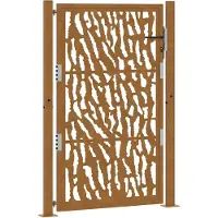 vidaXL Poort met sporenontwerp 100x150 cm weervast staal
