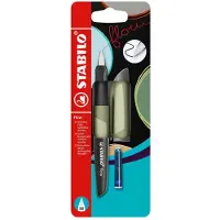 Stabilo Flow - Vulpen - Monochrome - Khaki + 1 Inkt Cartridge