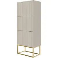 NADUVI Collection Schoenenkast Vesper | mdf beige 50x125x30 cm schoenenkasten | NADUVI