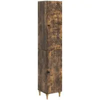 vidaXL Kast Set 2 st Gerookt eiken Bewerkt hout
