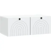 vidaXL Wandmontage TV-kast Wit 78,5 x 41 x 30 cm Bewerkt hout