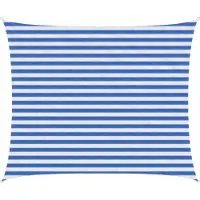 Syfax Zonneschaduwzeil Blauw en Wit 2,5 x 3,5 m HDPE
