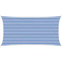 Syfax Zonneschaduwzeil Blauw en Wit 2,5 x 4,5 m HDPE