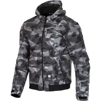 Merlin Torque D3O Waterdichte Grijs Camouflage Motor Zip Hoodie Maat M