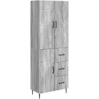 vidaXL Kast Set 2 st Grijs Sonoma Bewerkt hout