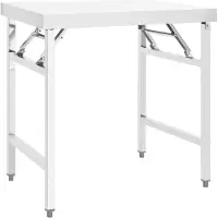 Syfax Keukenwerktafel inklapbaar 85x60x80 cm roestvrij staal
