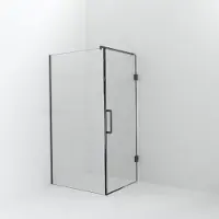Balmani Modular inloopdouche met deur: 110 x 200 cm met deur 90 cm, Helder glas met coating, Brushed GunMetal profielen