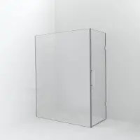 Balmani Modular inloopdouche met deur: 160 x 200 cm met deur 80 cm, Helder glas, Mat witte profielen