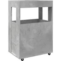 vidaXL Drankkar 60x39,5x89 cm bewerkt hout betongrijs